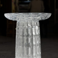 Glacier Clear Resin Side Table