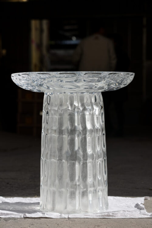 Glacier Clear Resin Side Table
