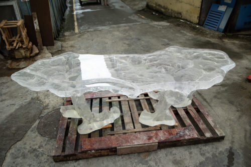 Glacier Cavern Resin Table