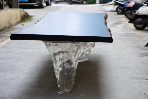Obsidian Glacier Resin Table