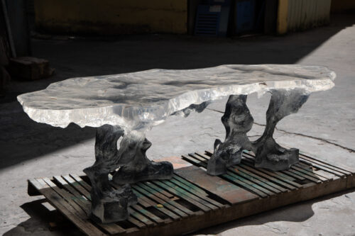 Glacier Stone Fusion Resin Table - 图片 7