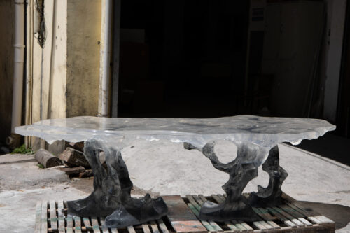 Glacier Stone Fusion Resin Table - 图片 3