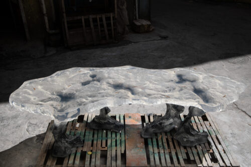 Glacier Stone Fusion Resin Table - 图片 4