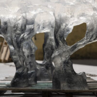 Glacier Stone Fusion Resin Table