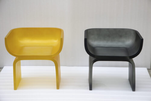 Amber Glow Resin Chair