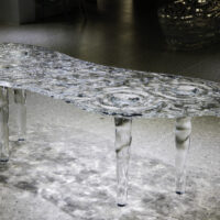 Rippled Ice Resin Table