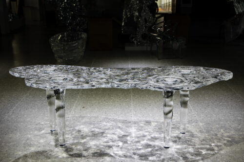 Rippled Ice Resin Table - 图片 4
