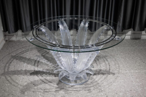Floral Cascade Resin Round Table - 图片 2